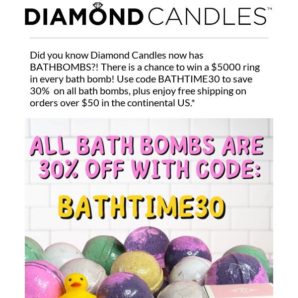 SAVE 30% ON BATH BOMBS NOW! 🛁