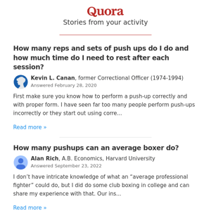 More related to "How many reps of push-ups are enough before I need to look for advanced variations?"