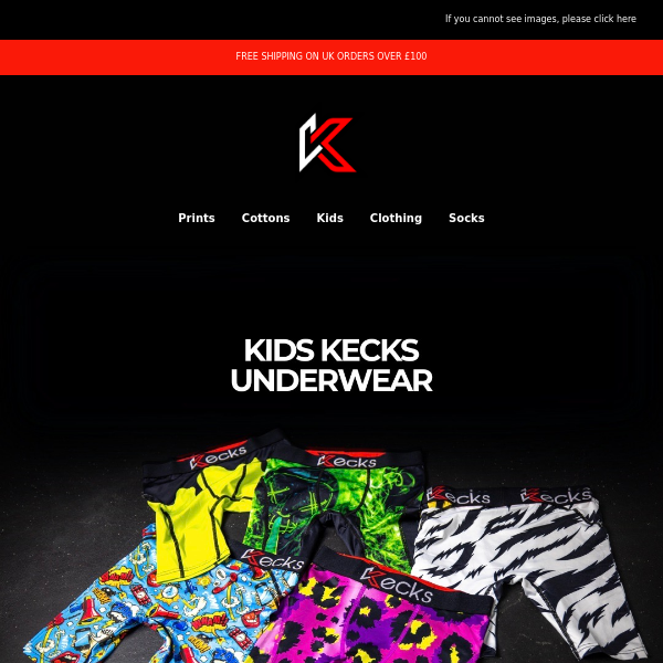 Kecks Jagged Edge Print Underwear