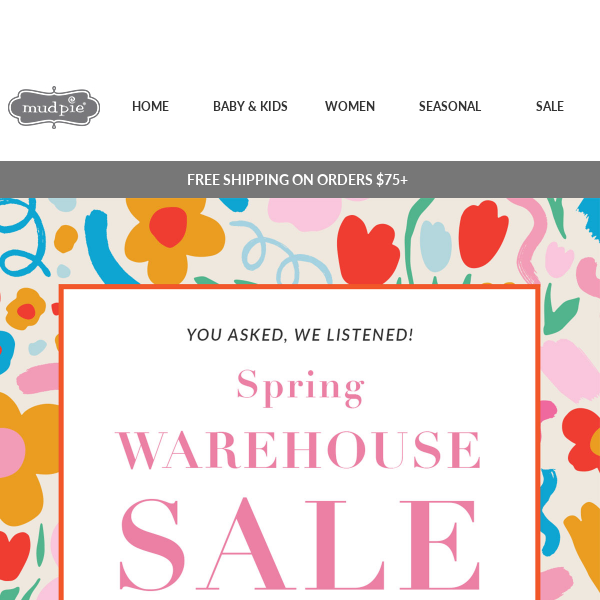 FINAL day to shop our Warehouse Sale!!!