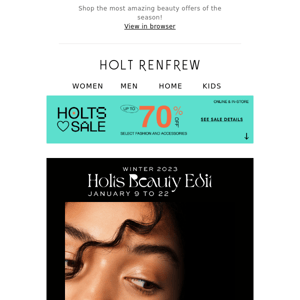 Winter 2023 | Holts Beauty Edit | Offers & Events