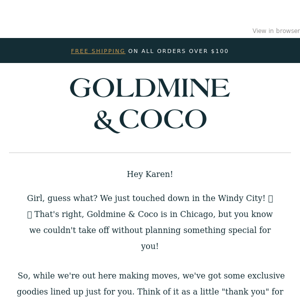 Chi-Town Surprise! 🌬️✨ Goldmine & Coco's Got Something For You