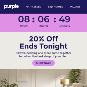 Don’t Snooze— 20% Off Ends Tonight