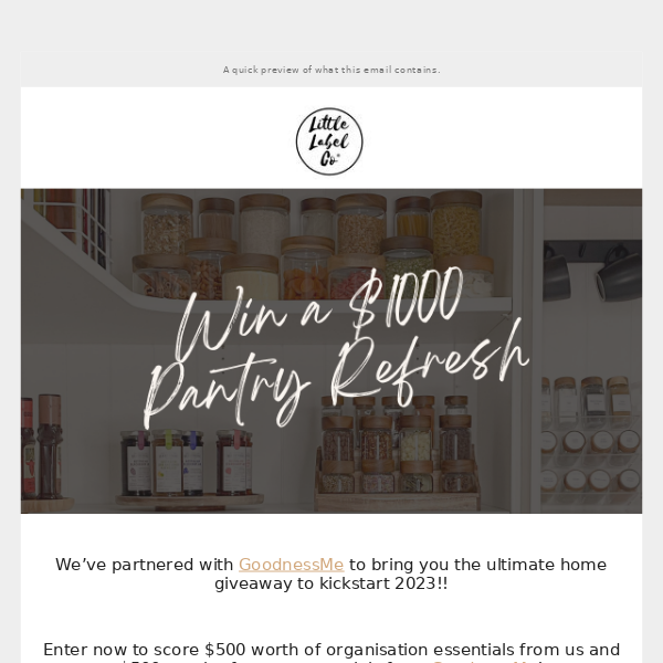 🌼 WIN a $1000 Pantry Refresh