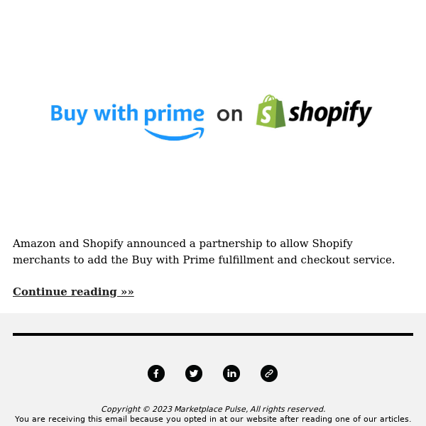 Shopify Unblocks Amazon’s Buy With Prime