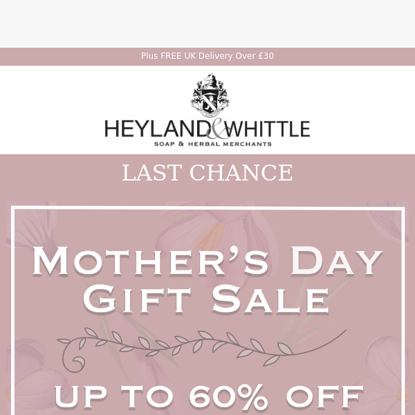 🚨 LAST CHANCE for up to 60% off our Mother's Day Gift Selection