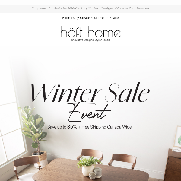 Hoft Winter Sale Event up to 35% off + Free Shipping