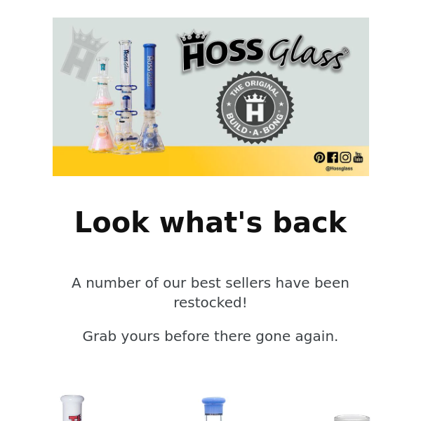 HOSS GLASS 👑 Look What's Back