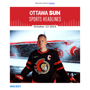 SNAPSHOTS: The Ottawa Senators cash in with CIBC jersey sponsorship