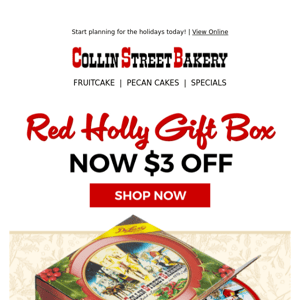 Take $3 OFF our Red Holly Gift Box