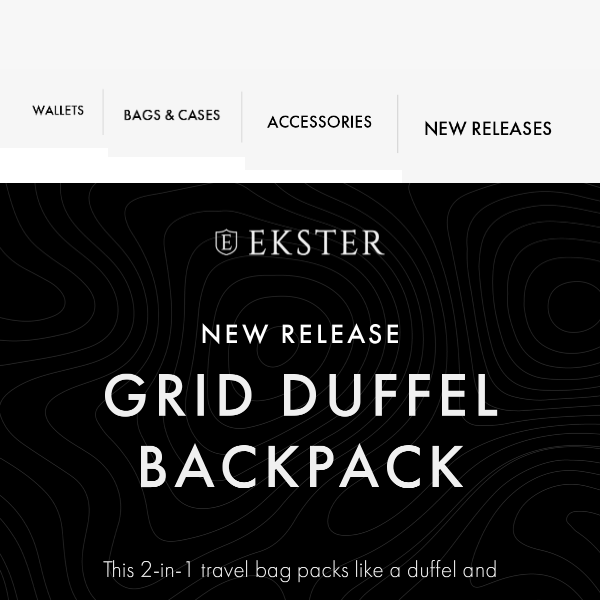 NEW: The Grid Duffel Backpack