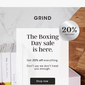 Boxing Day sale has arrived.