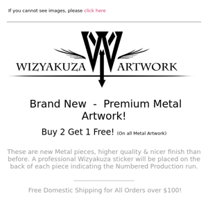 Brand New Metal Artwork ! BUY 2 GET 1 FREE ! || Wizyakuza.com