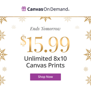 Order an 8x10 Canvas for $15.99 Today! Orders arrive by Christmas 🎅🏽