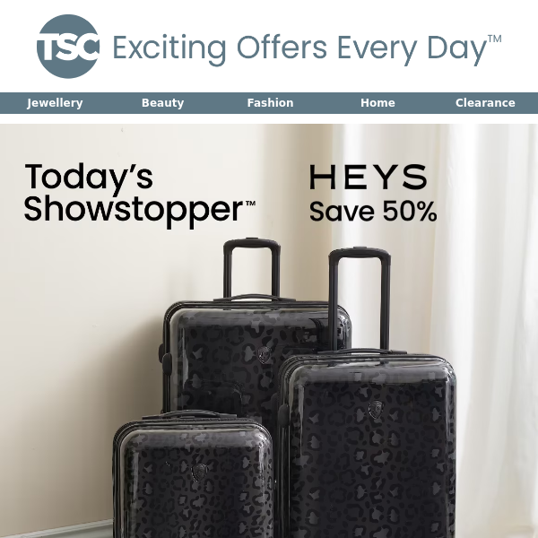 Today’s Showstopper™ - Heys 3-Piece Fashion Spinner Luggage Set