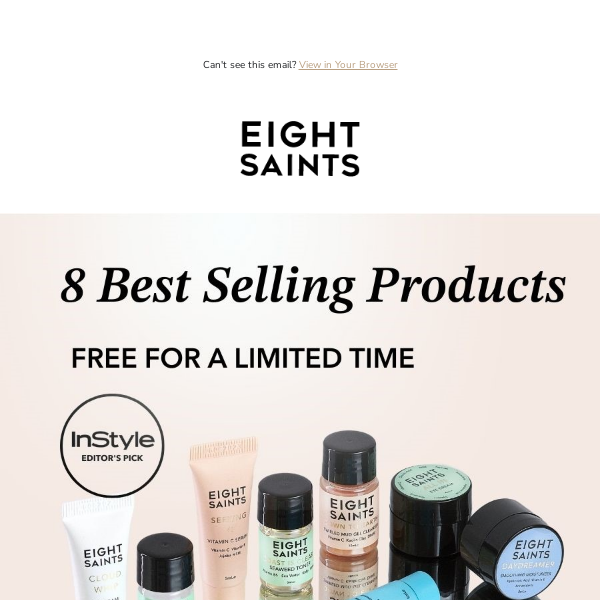 Eight Saints, Your Free Skincare Samples Are Waiting