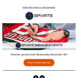 Upcoming Signings - Sport Card Expo Guests