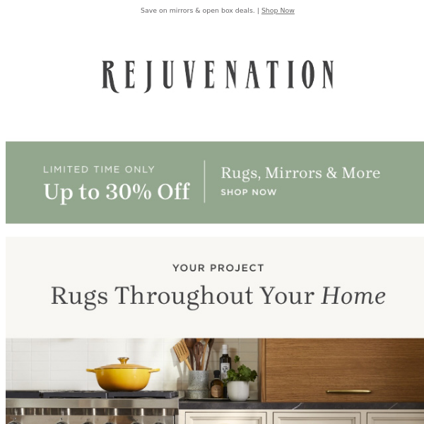 Rugs throughout your home & up to 30% off