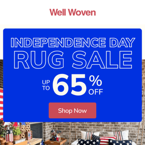 65% OFF 🧨 4th of July Rug Sale STARTS NOW 🧨