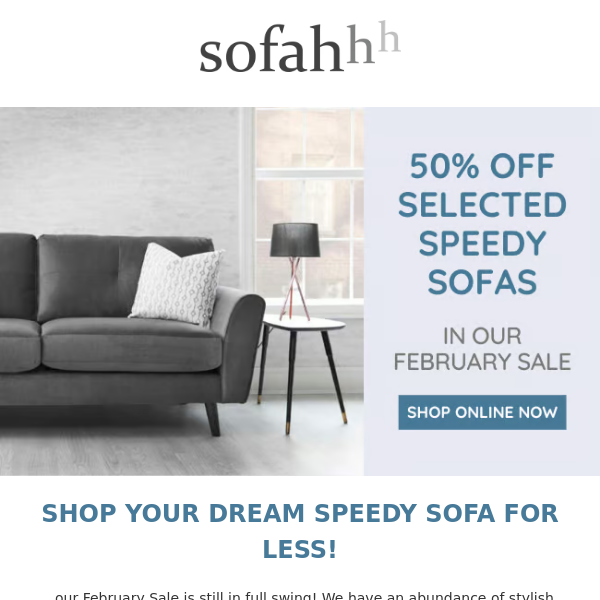 Shop 50% Off Speedy Sofas In The Sale! 🚚