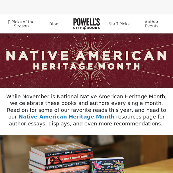 31 books to celebrate Native American Heritage Month