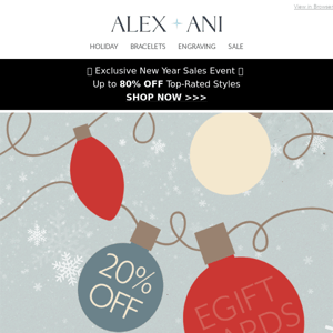 Last Minute Gifts = 20% OFF E-Gift Cards