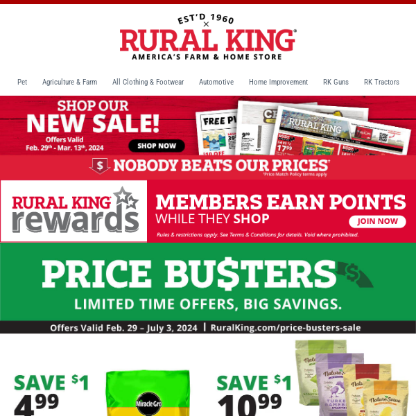 NEW Price Busters are Here! Limited Time Offers, Big Savings!