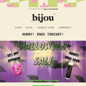 🍬🎃 TRICK OR TREAT: 20% OFF 🎃🍬