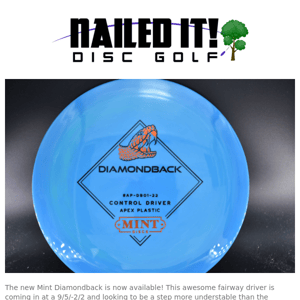 Mint Diamondback is making noise and now available at Nailed It!