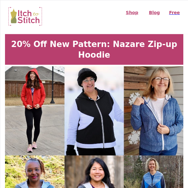 20% Off New Pattern: Nazare Zip-up Hoodie