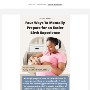 Mentally Preparing for an Easier Birth Experience
