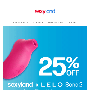 25% off Sonic Clitoral Massager!