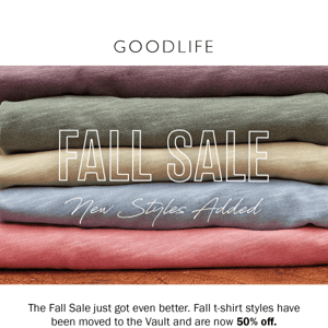 Fall Sale – T-Shirts Added!