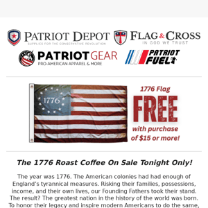 1776 Roast Coffee Sale Extended!