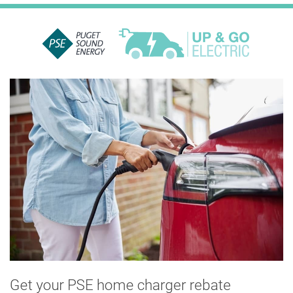 PSE rebate on home EV chargers available now