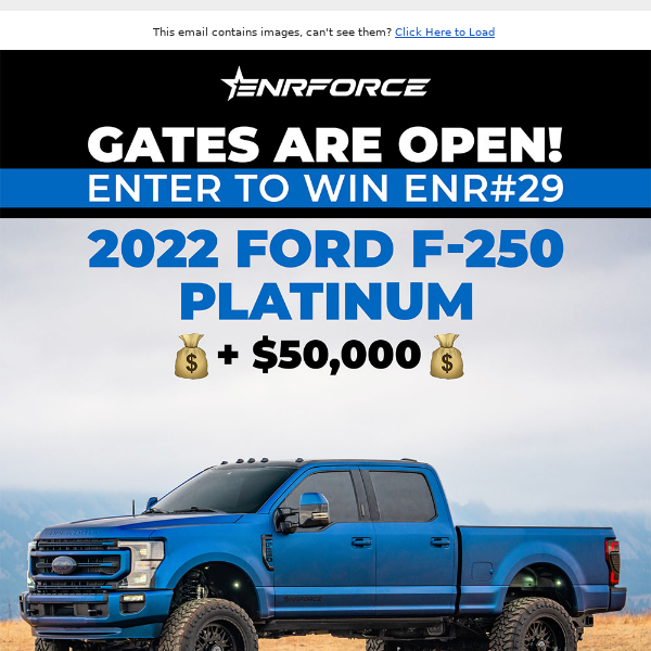 GATES OPEN❗️ WIN This Satin Blue F250 + $50,000🔥