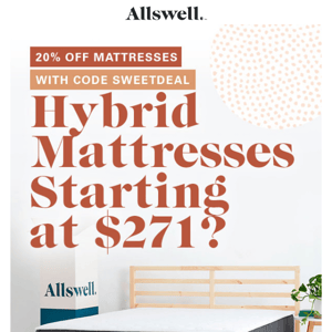 👀 Hybrid mattresses starting at $271?