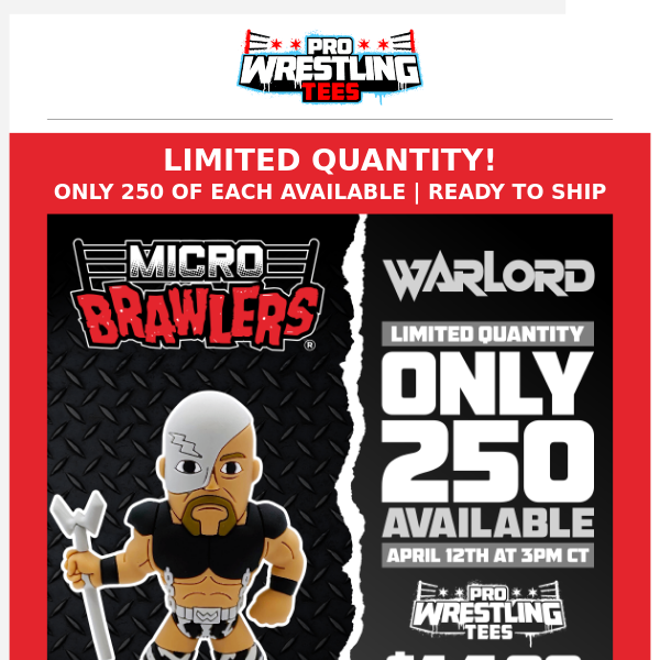 3 New Micro Brawlers® - Limited Quantities Available - Pro Wrestling Tees