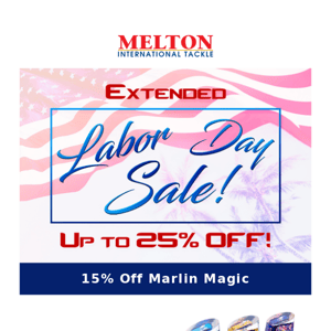 Labor Day sale extension!