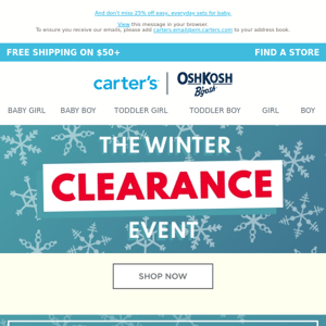 ⚡The BIG Winter Clearance Event is ON⚡