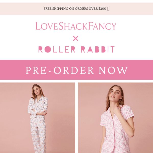 Pre-Order For Our Roller Rabbit Collab Happening Now!
