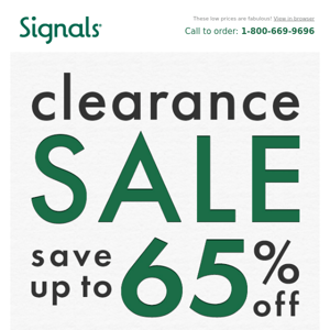 Up to 65% Off! Clearance SALE