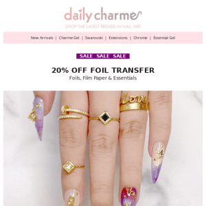 20% Off Foil Transfer + Essentials