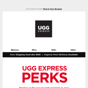 Ugg Express perks