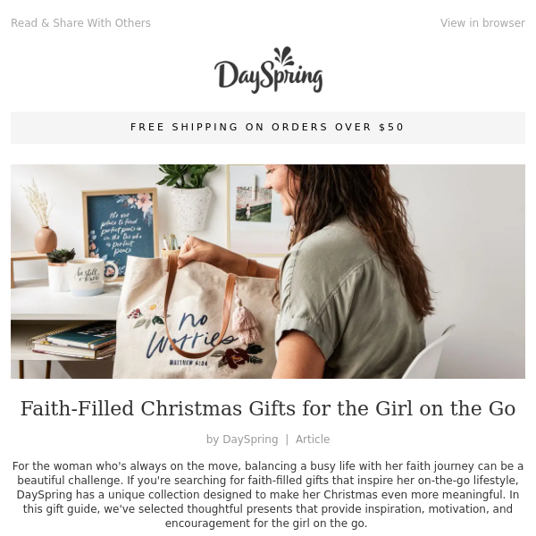 Faith-Filled Christmas Gifts for the Girl on the Go