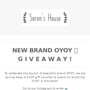 GIVEAWAY - Win £100 to spend on OYOY! 🍀