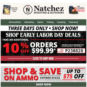 Save Up to $75 Off Ammo