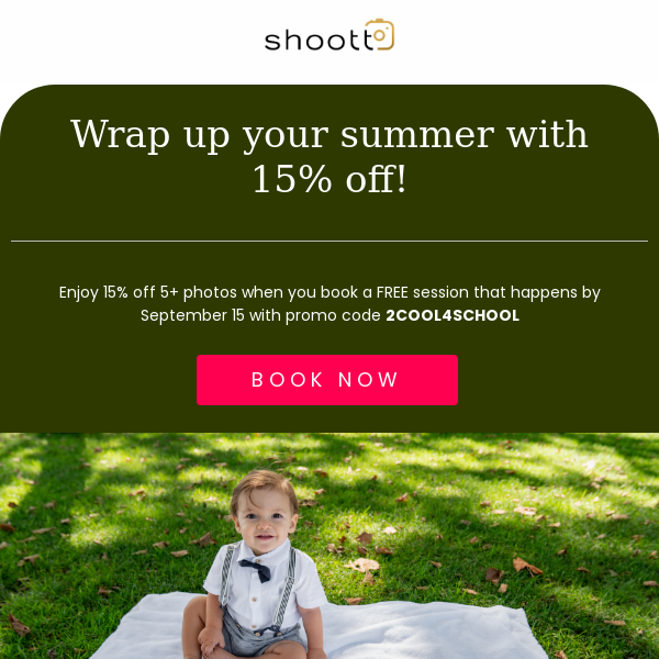 Don't end summer without a FREE photo session!