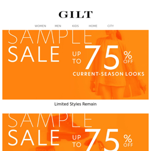 [!] Up to 80% Off Sample Sale [!]