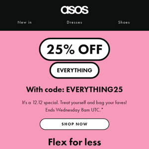 25% off everything 👏